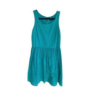old navy TEAL lace sleeveless dress size 4
